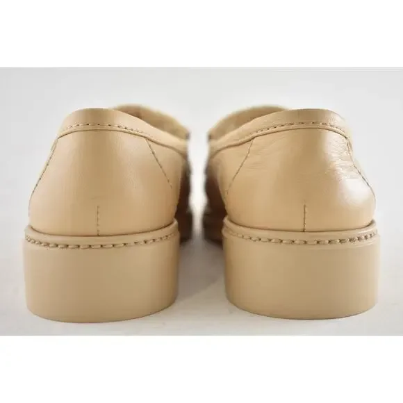 Chanel 24C Beige Leather Quilted Flap Turnlock CC Logo Moccasin Flat Loafer 38.5 - Picture 16 of 16